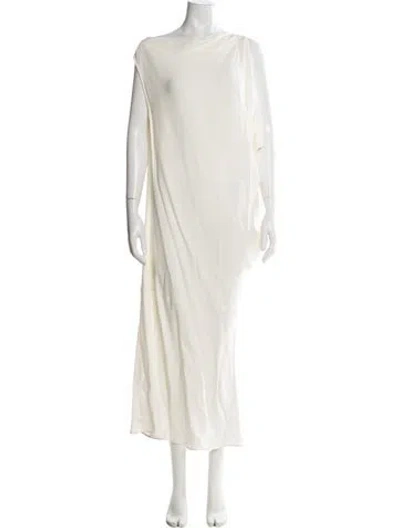 Pre-owned Jil Sander Cowl Neck Long Dress In Neutral