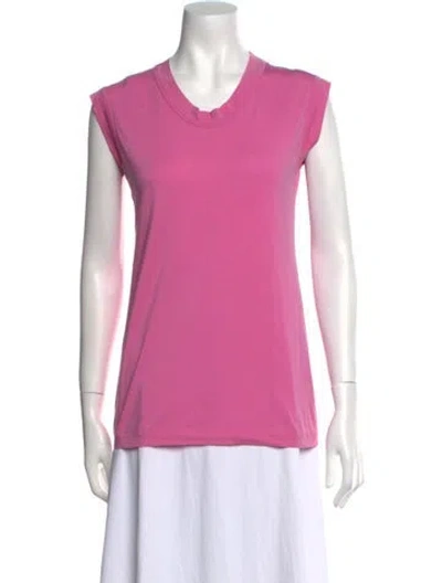 Pre-owned Jil Sander Cowl Neck Short Sleeve T-shirt In Pink