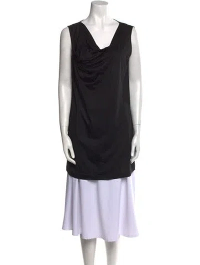 Pre-owned Jil Sander Cowl Neck Sleeveless Tunic In Black