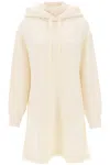 Jil Sander Maxi Wool-cotton Hoodie In White