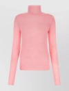 JIL SANDER COZY WOOL KNIT WITH RIBBED FUNNEL NECK