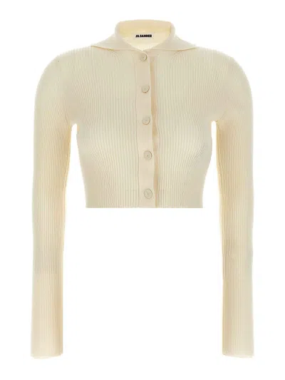 JIL SANDER RIBBED CARDIGAN