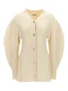Jil Sander Long Ribbed Wool Cardigan
