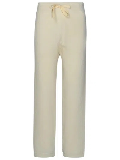 Jil Sander Cream Cashmere Sporty Pants Woman