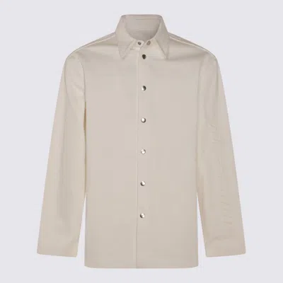 Jil Sander Cream Cotton Denim Jacket In Neutral