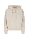 Jil Sander Cream Cotton Oversize Sweatshirt