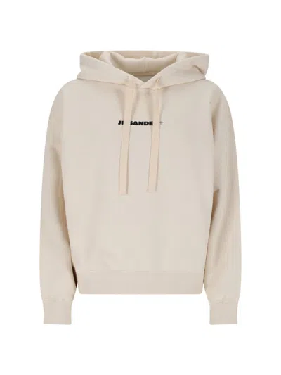 Jil Sander Cream Cotton Oversize Sweatshirt