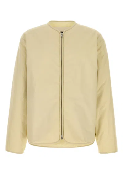 JIL SANDER JIL SANDER CREAM COTTON PADDED JACKET