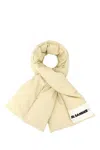Jil Sander Cream Polyester Scarf In Neutral