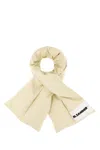Jil Sander Quilted Down Scarf With Plush Goose Down Filling In White