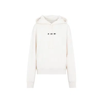 Jil Sander Cream Cotton Sweatshirt In White