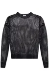 Jil Sander Cream Crochet Sweater In Black