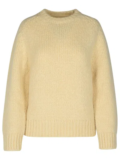 JIL SANDER JIL SANDER CREAM MOHAIR BLEND SWEATER