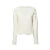 Jil Sander Cream Mohair Wool Crewneck Sweater In White