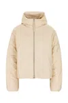 Jil Sander Cream Nylon Blend Down Jacket In Off White