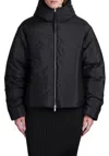 Jil Sander Cream Nylon Blend Down Jacket In Black