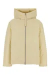 Jil Sander Cream Polyester Down Jacket In Black