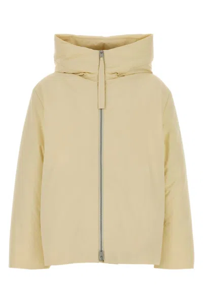 Jil Sander Cream Polyester Down Jacket In Neutral