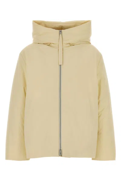 JIL SANDER CREAM POLYESTER DOWN JACKET