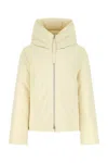 Jil Sander Recycled Polyester Cropped Down Jacket In Neutral