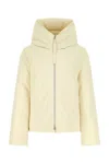 Jil Sander Recycled Polyester Cropped Down Jacket In Neutral