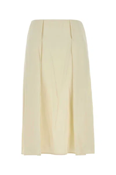 Jil Sander Skirt 151 In Cornsilk Acetate-viscose With Viscose Lining In Neutral