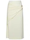Jil Sander A-line Fine-knit Midi Skirt In White