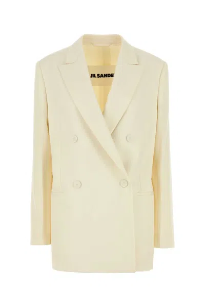 JIL SANDER CREAM WOOL BLAZER