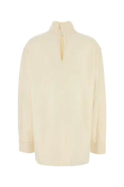 Jil Sander Cream Wool Blend Blouse In Neutral