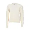 Jil Sander Cream Wool Crewneck Sweater In Neutrals