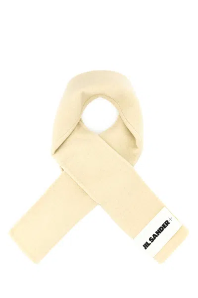 JIL SANDER CREAM WOOL SCARF