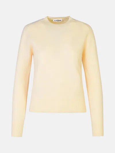 JIL SANDER CREAM WOOL SWEATER