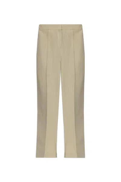 Jil Sander Creased Pants In Lemon Green