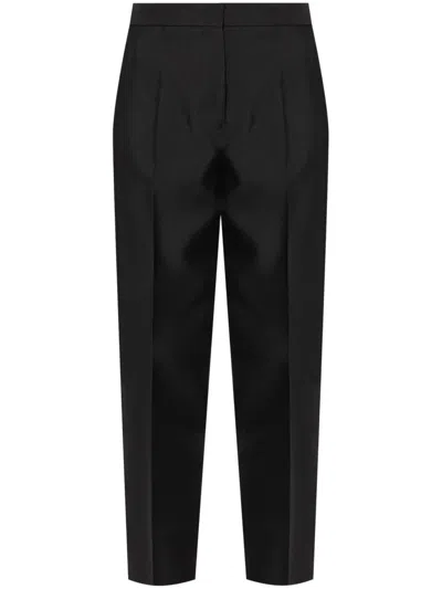 Jil Sander Creased Straight-leg Trousers In Black