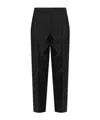 Jil Sander Elasticated Straight-leg Trousers In Black