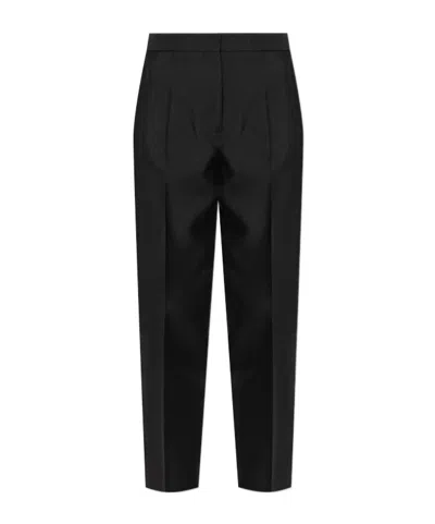 Jil Sander Creased Straight-leg Trousers In Black