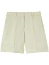 Jil Sander Creased Tailored Shorts In Grün