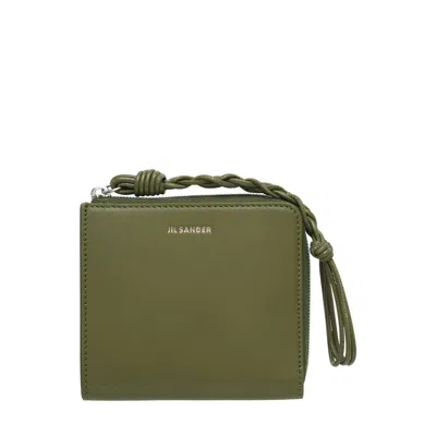 Jil Sander Credit Card Purse Tangle Soft In Green