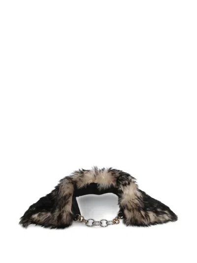 Jil Sander Cremino Shearling Collar In Black