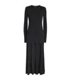 Jil Sander Jersey Midi Dress In Black