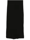 Jil Sander Crepe Midi Skirt In Black