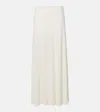 Jil Sander Crêpe Midi Skirt In Chalk