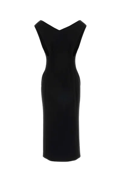 Jil Sander Crepe Mini Dress In Black
