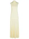 Jil Sander Crepe Sleeveless Maxi Dress In Neutrals