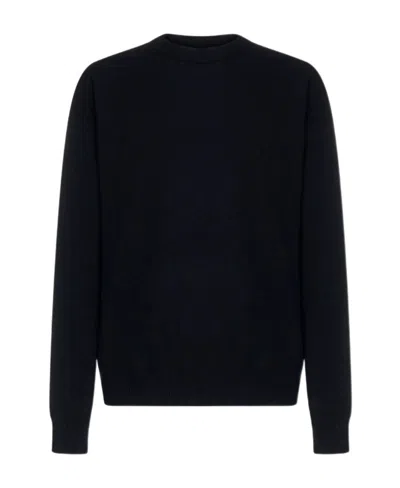 Jil Sander Crew-neck Cashmere Jumper In Black