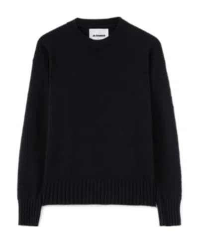 Jil Sander Crew-neck Cashmere Jumper In Black