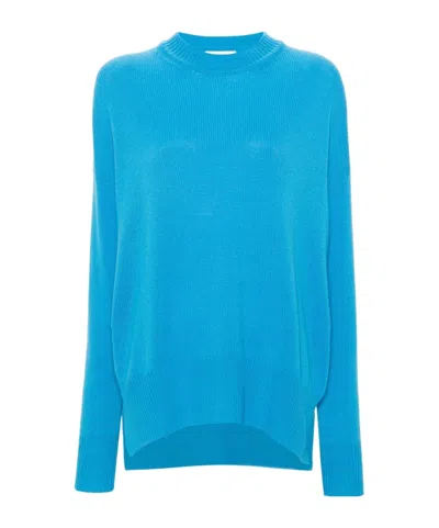 Jil Sander Crew-neck Cashmere Jumper In Blue