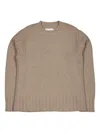 Jil Sander Crew-neck Cashmere Sweater In Brown