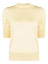Jil Sander Crew-neck Cashmere T-shirt In Neutral