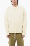 Jil Sander Crew Neck Chunky Cotton Blend Sweater